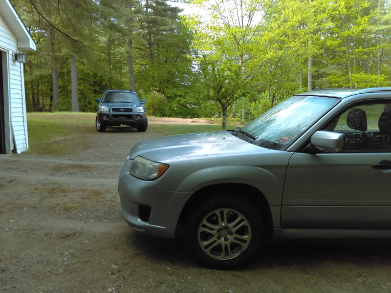Forest and Big Blue. Our outside cars.